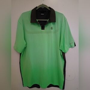 Tiger Woods Nike Green Golf Polo Shirt Sz XL